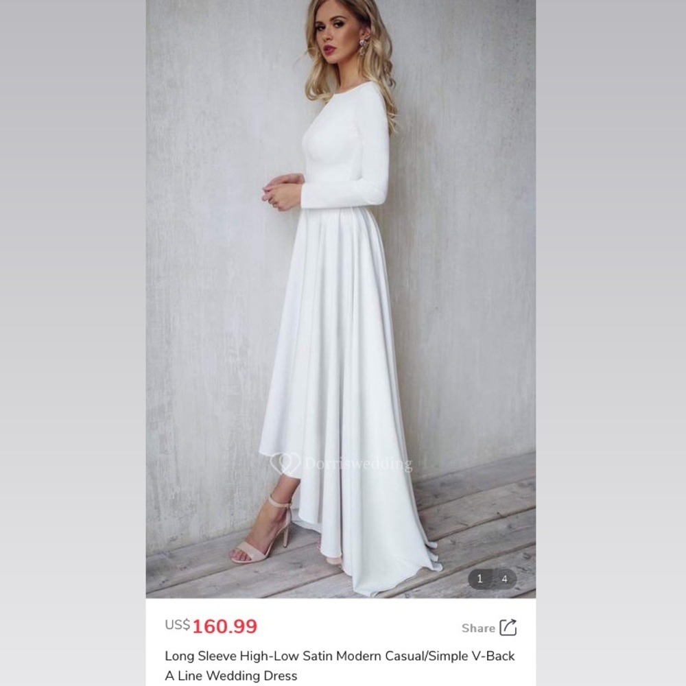 Dorris wedding/June Bridal Wedding dress size 4 Ivory